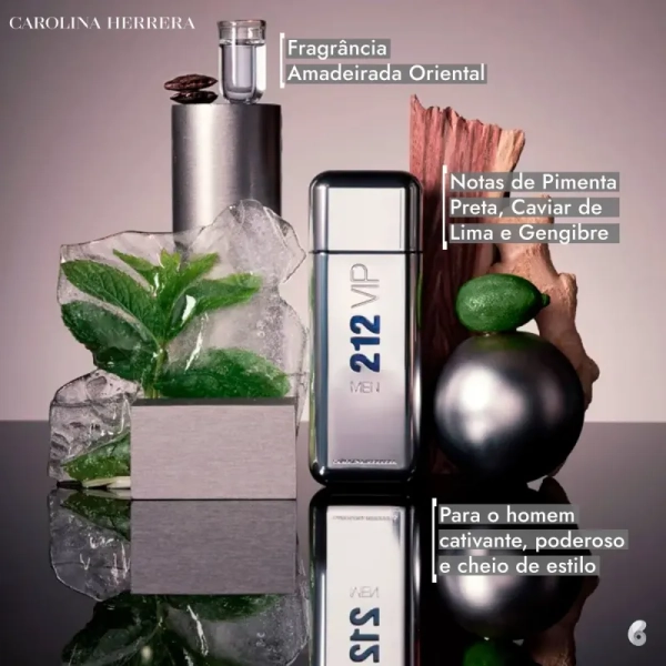 212 VIP Men Carolina Herrera Eau de Toilette - Perfume Masculino - Imagem 3