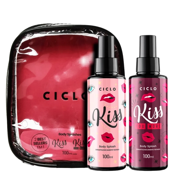 Kit Ciclo Cosméticos Kiss You + Kiss You More (3 Produtos)