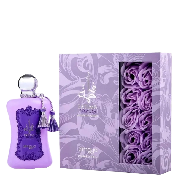 Zimaya Fatima Velvet Love Afnan Extrait de Parfum Feminino-100 ml - Imagem 2