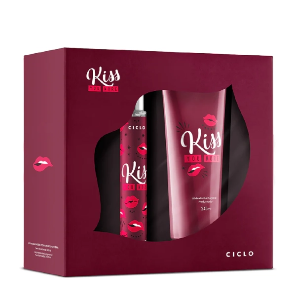 Estojo Kiss You More Deo Colônia 30ml + Loção Hidratante 240ml