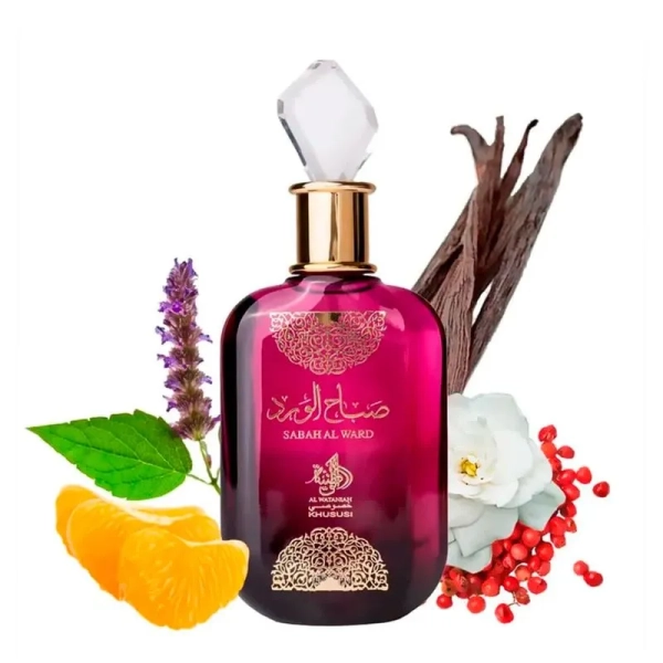 SABAH AL WARD EAU DE PARFUM, ALWATANIAH ,PERFUME ARABE FEMININO - Imagem 2