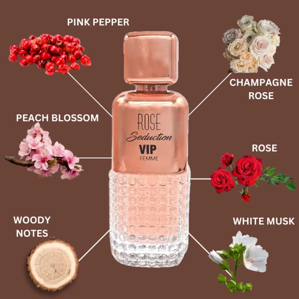 Maison Alhambra Rose Seduction VIP Eau de Parfum - Perfume Feminino 100ml - Imagem 2