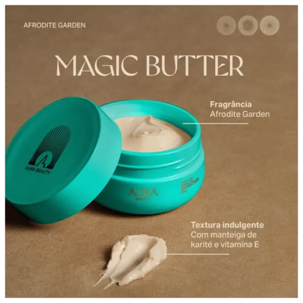 Aura Beauty Magic Butter Afrodite Garden - Manteiga Iluminadora Desodorante Corporal 200g - Imagem 3
